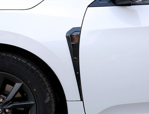 for Honda Civic 10th Gen 2016-2020 Side Fender Vent Cover, ABS Carbon Fiber Add-on Type-R Style Car Front Fender Vent Air Wing Cover Trim