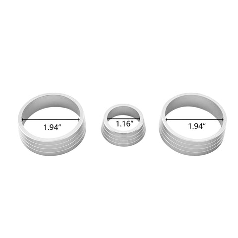 Alloy AC Climate Volume Knob Switch Control Ring Trim For Honda Fit Jazz 2014+