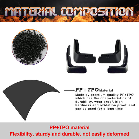 Front Rear Mud Flaps Splash Guards Dirty Protection For Hyundai Sonata 2018-2019