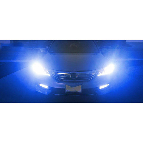 2x H7 LED Headlight Kit with Retainer Adapter Clip Holder, 6000K Xenon White / 8000K Ice Blue 8400LM High Low Beam Headlight Bulb Conversion Kit