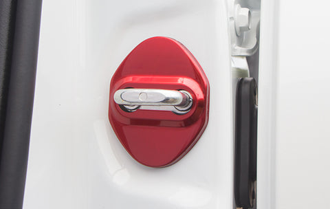 4pcs Blue/Black/Red/Silver Door Lock Cover Stainless Steel Car Door Lock Latches Cover Protector for Toyota Camry 2006-up