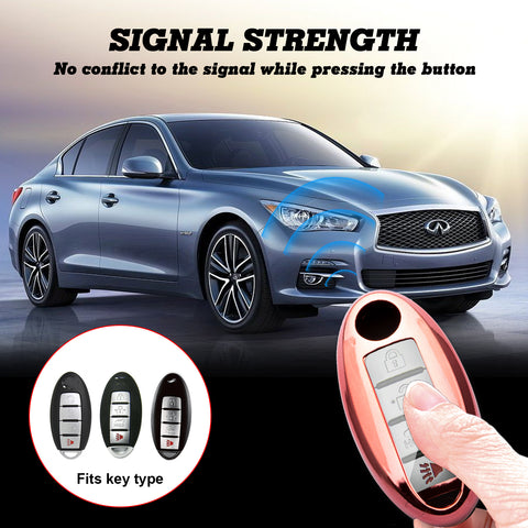 Black Soft TPU + Hard ABS Remote Smart Key Fob Shell Cover For Nissan 3 4 5 Buttons