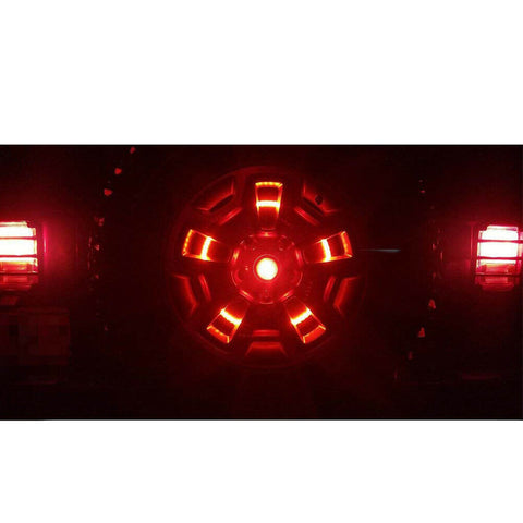 for Jeep Wrangler JK 2007-2018 Spare Tire Brake Light, Spare Tire LED Tail Light Rear Wheel 3rd Brake Lamp