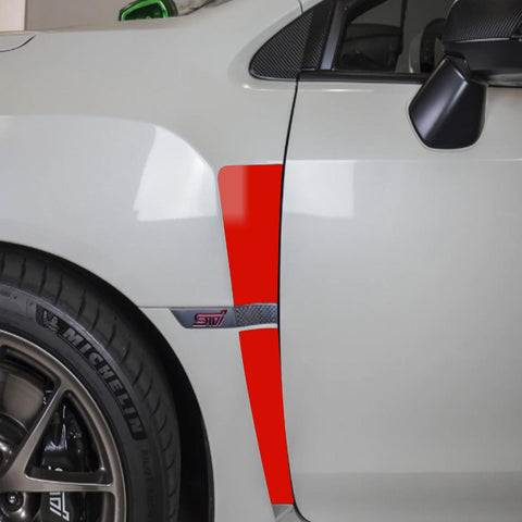Red Upper & Lower Front Fender Side Vent Stickers For Subaru WRX STI 2015-2021