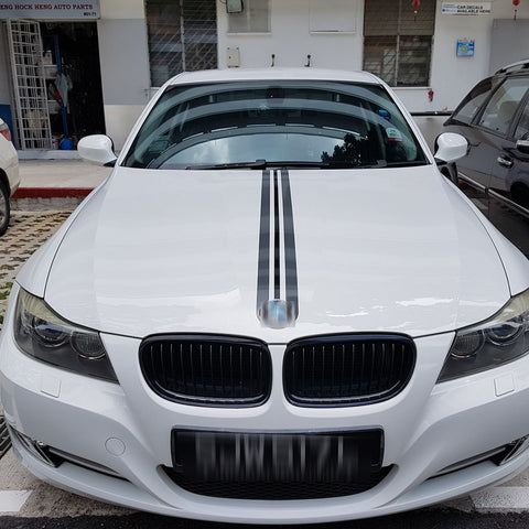 Black / Red JDM Hood Stripe Sticker Sporty Racing Car Body Rear Trunk Vinyl Decal Trim for BMW 1 2 3 5 6 7 Series