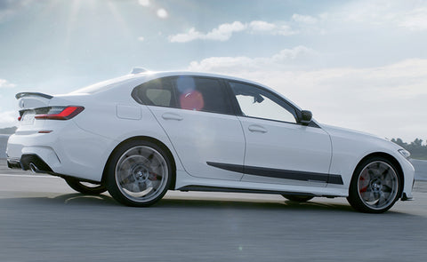 2pcs for BMW G20 Side Skirt Stripe Vinyl Sticker, M-Performance Car Door Sill Decal, Auto Body Lower Door Panel Molding Trim, Matte Black