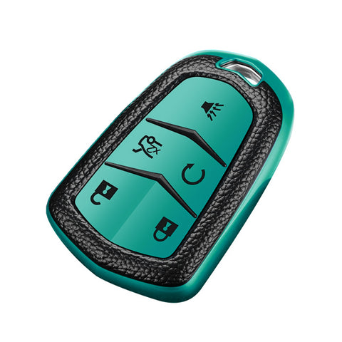 Green Soft Anti-dust Remote Smart Key Fob Shell Case For Cadillac XT5 2016-2019