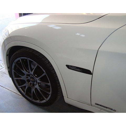 Amber LED Side Marker Light Lamp Assembly for BMW 1 3 5 Series F30 E81, Smoked/ Chrome Silver Housing