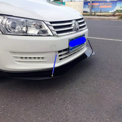 Adjustable 6"-9" / 8"-11" / 10"-13" Front Bumper Lip Splitter Diffuser Strut Rod Tie Bars Fit Most Vehicles, Black / Red / Blue / Silver