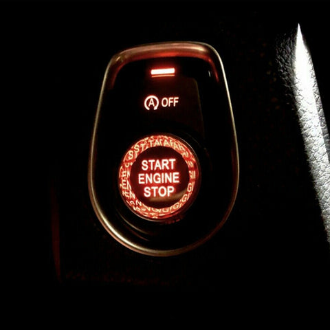 Red / Silver / Blue / Black Crystal Start Stop Button Cover Trim Engine Ignition Switch Replacement Cap for BMW 1 2 3 4 5 7 Series X1 X3 X5