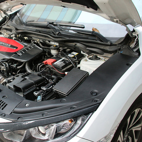 2pcs Engine Bay Side Panel Cover Replacement for Honda Civic 10th Gen 2016-2019