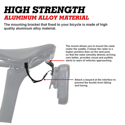 Bike Adapter Mount Only, Compatible with Garmin Varia RCT715 Tail Light