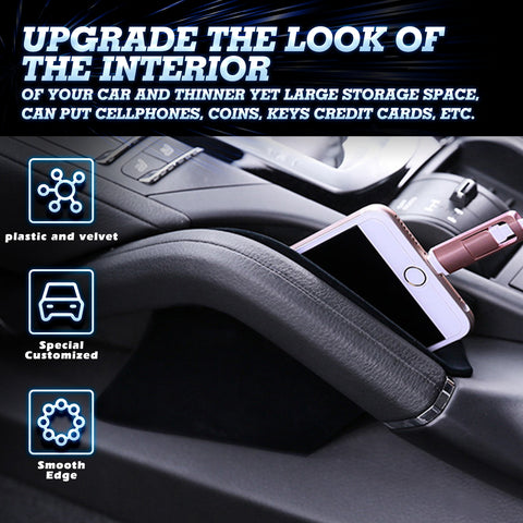 Gear Shift Middle Armrest Black Velvet Storage Box Phone Coin Holder For Porsche Cayenne 2011-2018