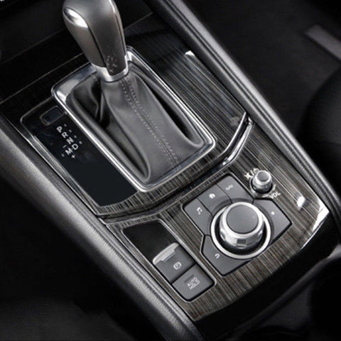 Stainless Steel Car Gear Shift Knob Console Panel Trim Frame Cover for Mazda CX-5 CX5 2017-2021
