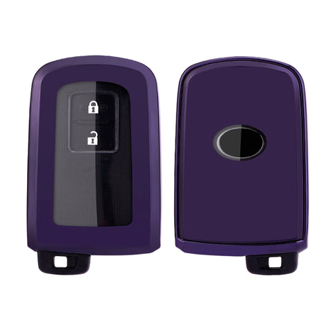 Purple Black TPU Full Seal Smart Key Fob Case For Toyota Camry Corolla Highlander Avalon
