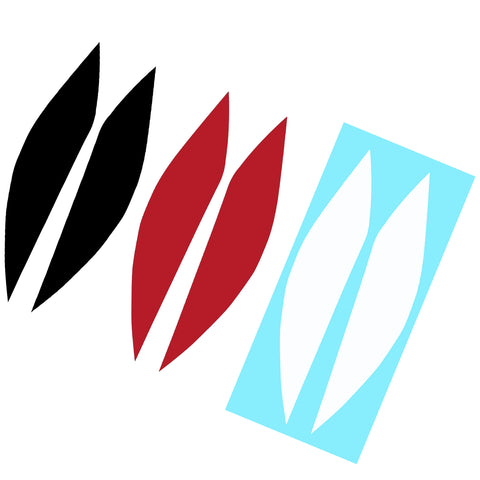 Styling Headlight Eyebrow Eyelid Cover Trim Decal Overlays Sticker for Chevy Corvette 2014-2019, Glossy Black / Glossy Red / Glossy White