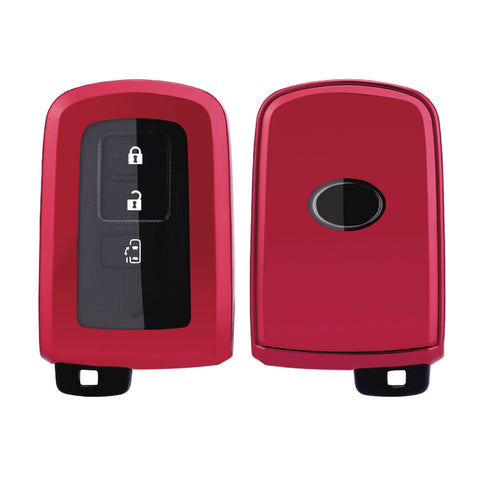 Red TPU Full Seal Smart Key Fob Case For Toyota Camry Corolla Highlander Avalon