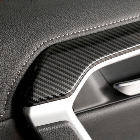 4pcs for Toyota RAV4 2019-2024 Interior Door Panel Armrest Cover Molding Trim ABS Carbon Fiber
