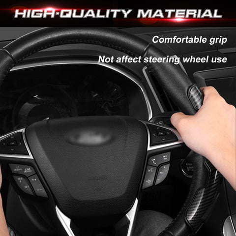 Carbon Fiber Style Steering Wheel Booster Non-Slip Cover Universal Accessories