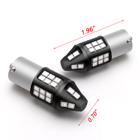 7506 1156 LED Flash Strobe Brake Stop Light Bulbs for Audi BMW VW Mercedes RED