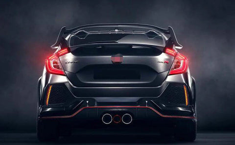 Rear Bumper Reflector LED Brake Fog Light for Honda Civic Hatchback SI,Type R 2016-2019