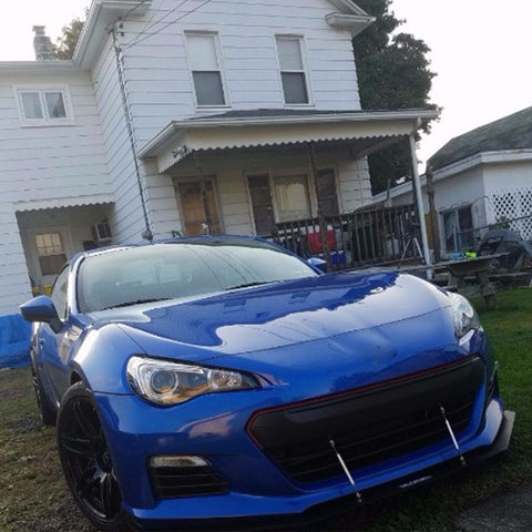 Adjustable 6"-9" / 8"-11" / 10"-13" Front Bumper Lip Splitter Diffuser Strut Rod Tie Bars Fit Most Vehicles, Black / Red / Blue / Silver