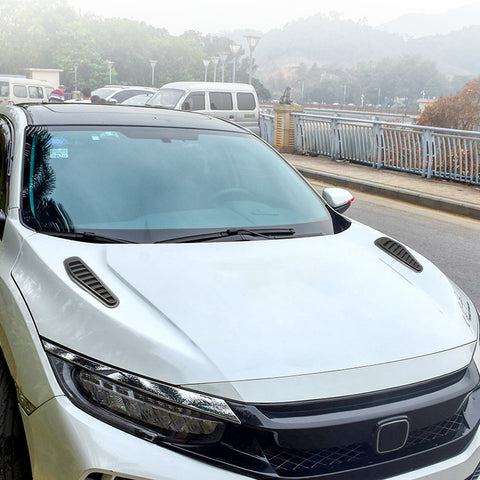 Car Hood Vent Scoop Kit Universal, ABS Car Air Flow Intake Scoop Cover Trim, JDM Hood Vent Bonnet Cover