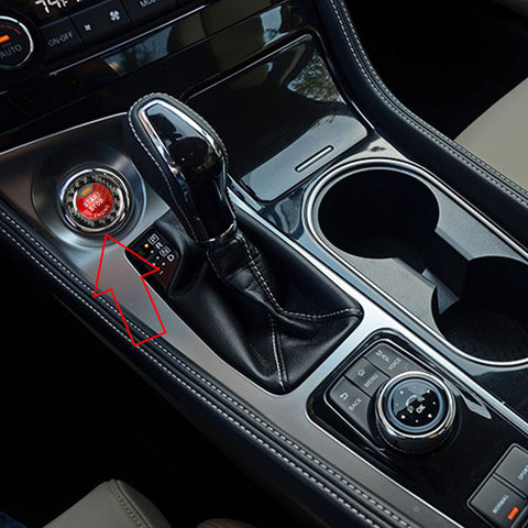 2x Carbon Fiber Red Engine Start Stop Button + Ring Covers For Infiniti Q50 Q60