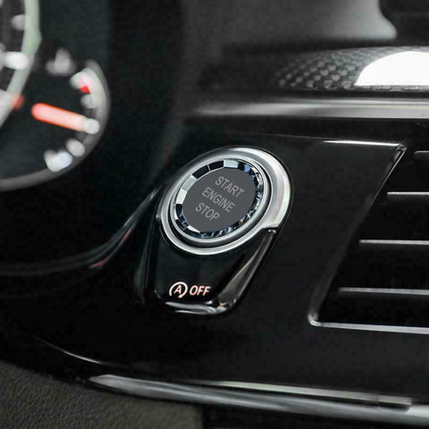 Red / Silver / Blue / Black Crystal Start Stop Button Cover Trim Engine Ignition Switch Replacement Cap for BMW 1 2 3 4 5 7 Series X1 X3 X5