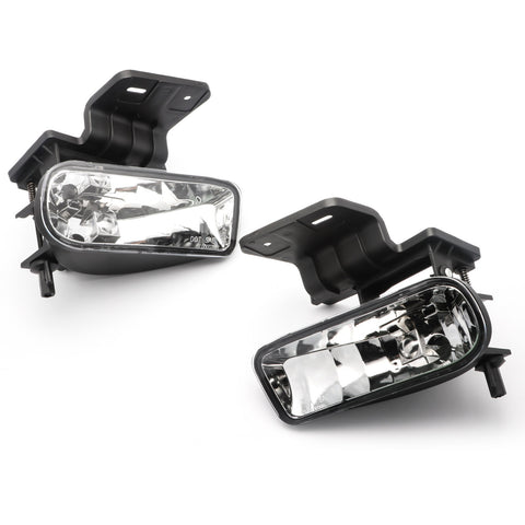 White LED Fog Light w/Bracket for Chevrolet Silverado 1500 2500 3500 1999-2002, LED Driving Fog Lamp Set Compatible with Chevrolet Suburban Tahoe 2000-2006, Clear Lens