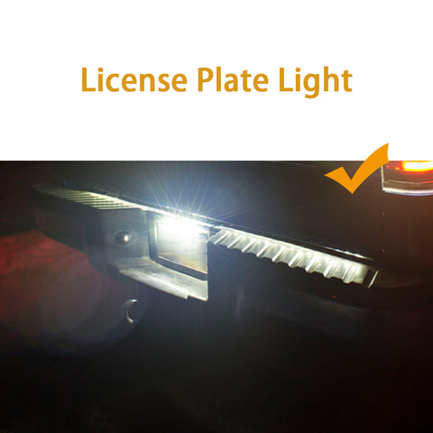 LED High Mount Cargo Light + Backup Reverse Light + License Plate Light Package Kit for Ford F-150 2015-2017, Extremely Bright 6000K Xenon White LED Tailgate Lamp Combo Set