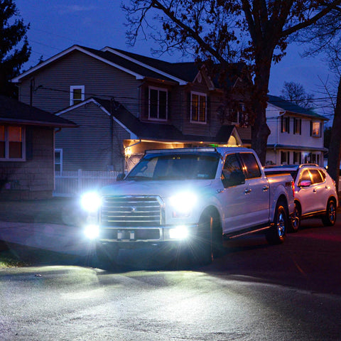 6000K Xenon White LED Headlight Bulb All-in-One Conversion High Low Beam Kit, 6000LM Super Bright Fog Light Replacement