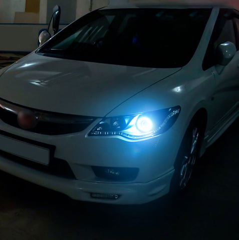 8000K Ice Blue LED Headlight Bulb All-in-One Conversion High Low Beam Kit, 6000LM Super Bright Fog Light Replacement