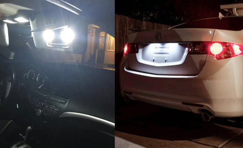 T10 168 194 LED License Plate Light Replacement 3030 SMD Bulbs Pure White 6000K