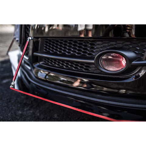 Adjustable 6"-9" / 8"-11" / 10"-13" Front Bumper Lip Splitter Diffuser Strut Rod Tie Bars Fit Most Vehicles, Black / Red / Blue / Silver