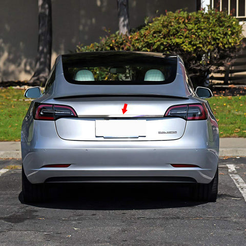 Stainless Steel Rear Trunk Lid Moulding Cover Trim Guard For Model 3 2017-2023 & Model Y 2020-up