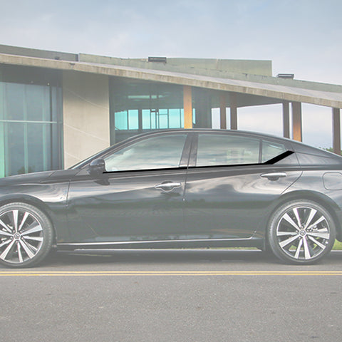 Matte Black Chrome Delete Blackout Window Cover Decal For Nissan Altima 2019-22