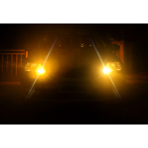 2pcs Error Free 1156 1141 BA15S / 7443 7440 T20 / 1157 2057 7528 BAY15D / 3157 3156 3057 4157 LED Turn Signal Light Bulb, Anti Hyper Flash Canbus Yellow Orange LED Bulb Replacement, No Load Resistor Need