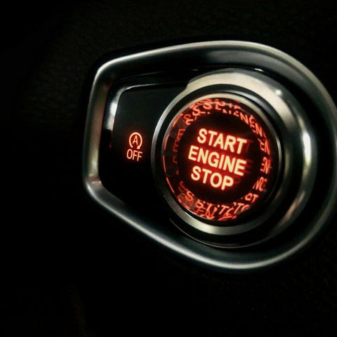 Red / Silver / Blue / Black Crystal Start Stop Button Cover Trim Engine Ignition Switch Replacement Cap for BMW 1 2 3 4 5 7 Series X1 X3 X5