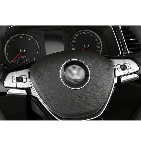 6pcs Silver Steering Wheel Control Button Cover Trim Decoration for Volkswagen Passat Golf SportWagen Alltrack Tiguan Altas Arteon 2016-up