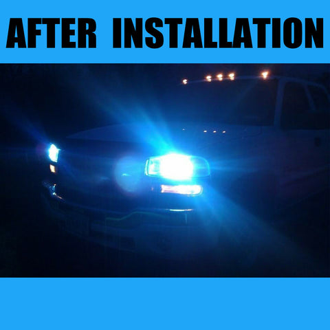 6pcs 8000K Ice Blue Extremely Bright LED Headlight Fog Parking Light Bulb for Chevrolet Silverado 1500 2500 2007-2015