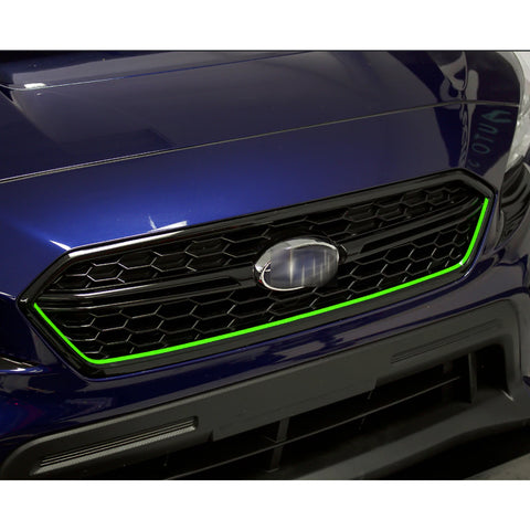 Glossy Red / Fluorescent Yellow / Fluorescent Green Front Grille Pinstripe Vinyl Sticker, Pre-cut Styling Front Hood Panel Edge Molding Trim Decal for Subaru WRX STI 2015-2017