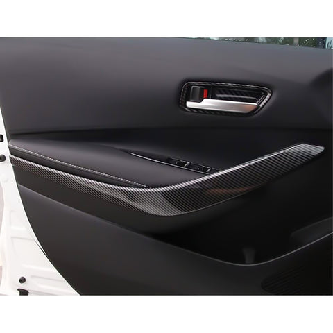 Carbon Fiber Texture Front Side Door Armrest Cover For Toyota Corolla 2020-2023