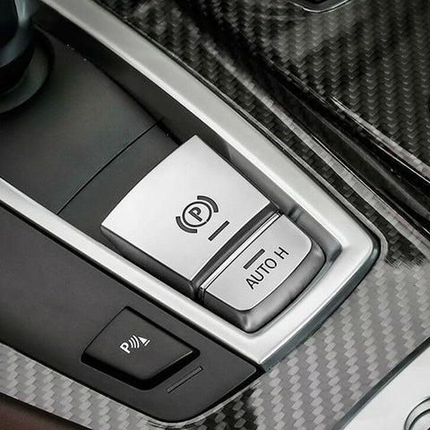 Electronic Handbrake Button Cover Car Parking Brake Switch Button Sticker Handbrake Parking AUTO H Button Frame Cap Trim for BMW F10 F07 X3 F25 X4 F26 X5 F15 X6 F16