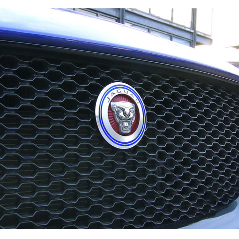 Blue/ Gold/ Red Aluminum Surrounding Decoration Ring for Jaguar F-Pace XE XF XFR XFR-S XJ XJR XJR-S Front Grille Feline Emblem