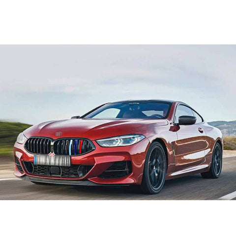 Set JDM M-Colored Front Grille Insert Trim Strip Cover for BMW G15 8 Series 2019-up (7 Beam Bars)