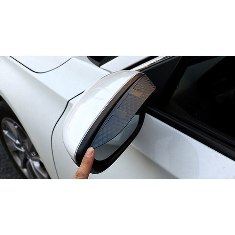 Door Side Rear View Mirror Rain Snow Visor Guard for Honda Accord 10th 2018 2019, Carbon Fiber Texture Rain Guard Visor Shade Shield