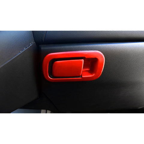 Red Sporty Storage Box Handle Overlay Molding Cover For Honda Civic 10th Gen 2016-2021
