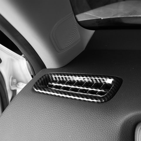 Carbon Fiber Texture Side Air Vent Outlet Overlay Panel Frame For Honda Civic 11th Gen 2022 Sedan Hatchback LX EX EX-L Sport Touring