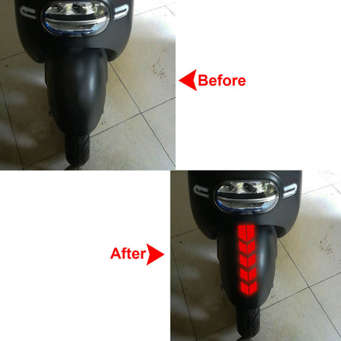 Racing Red Reflective Motorcycle Front Fender Decals Stickers for Car Helmet Motorcycle Decals Arrow Graphics